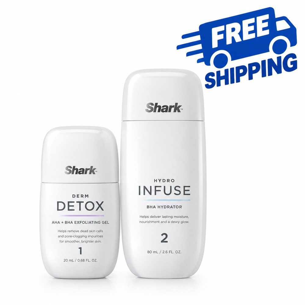 NEW Shark FacialPro Glow Replenishment Kit Derm Detox Hydro Infuse 100ml